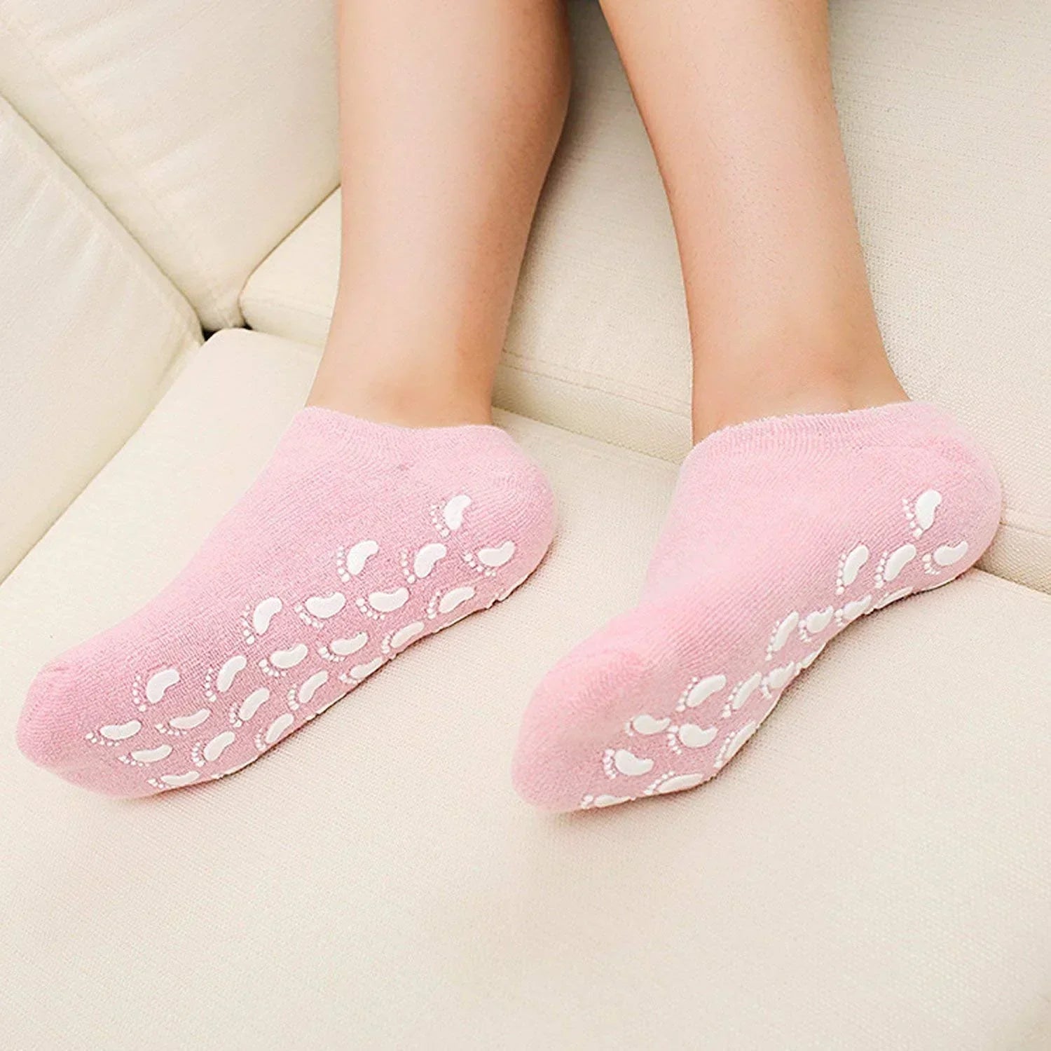 CRACK HEALS SILICONE MOISTURIZING GEL SOCKS (IMPORTED)