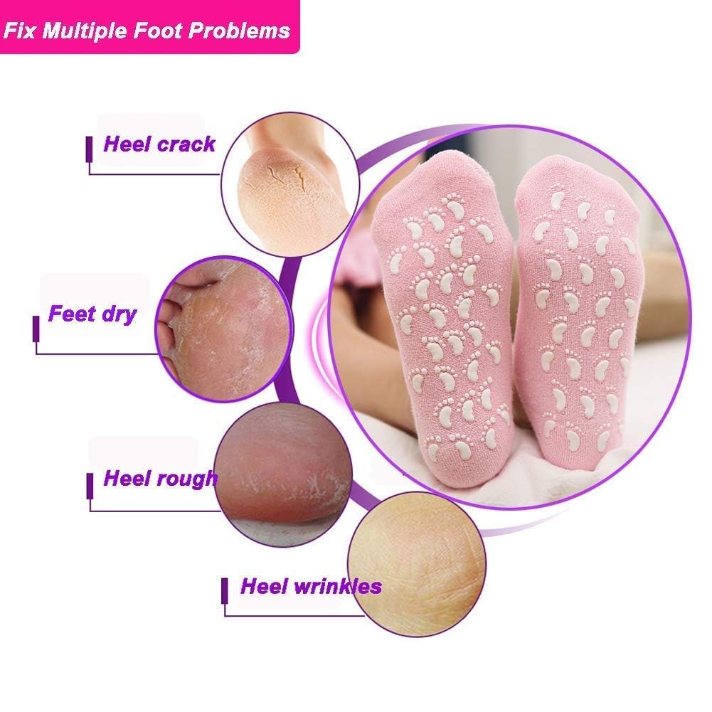 CRACK HEALS SILICONE MOISTURIZING GEL SOCKS (IMPORTED)