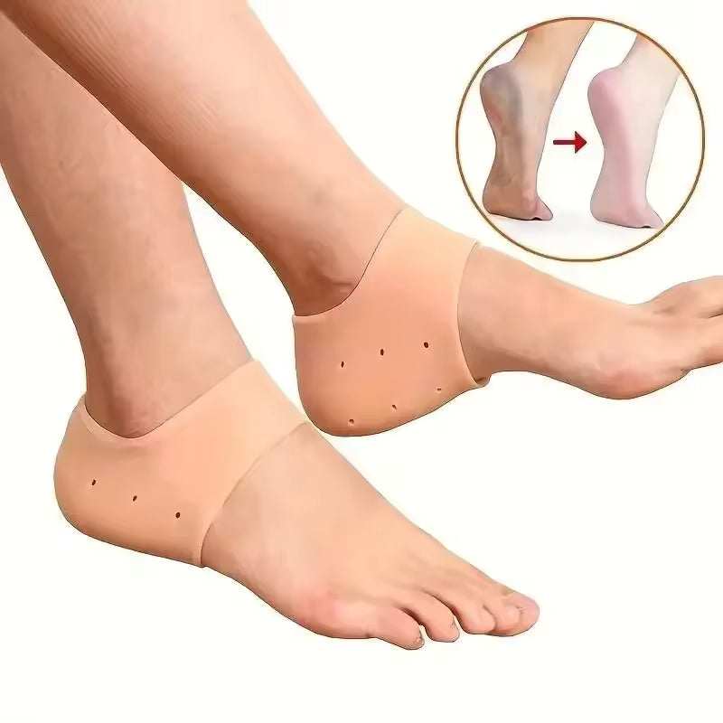 HALF HEEL CARE SILICONE SOCKS FOR SMOOTH FEET
